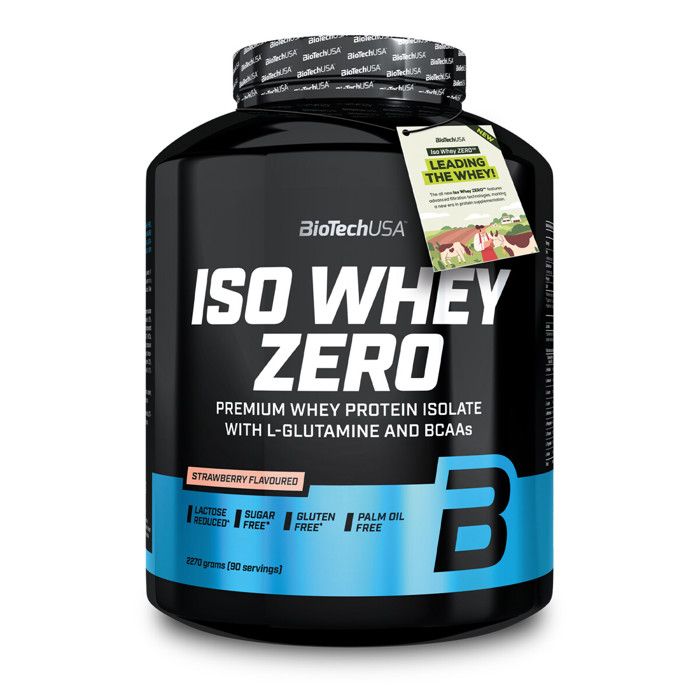 Whey isolate BioTech USA - Iso Whey Zero - Fraise 2270g