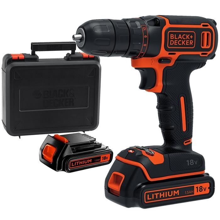 VISSEUSE SANS FIL 18V 2 BATT 1.5AH BLACK DECKER