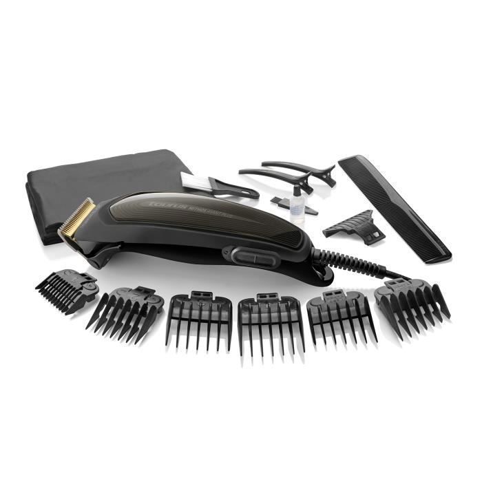 Tondeuse à cheveux Taurus Mithos Avant Plus avec 4 peignes de guide, 2 peignes asymétriques