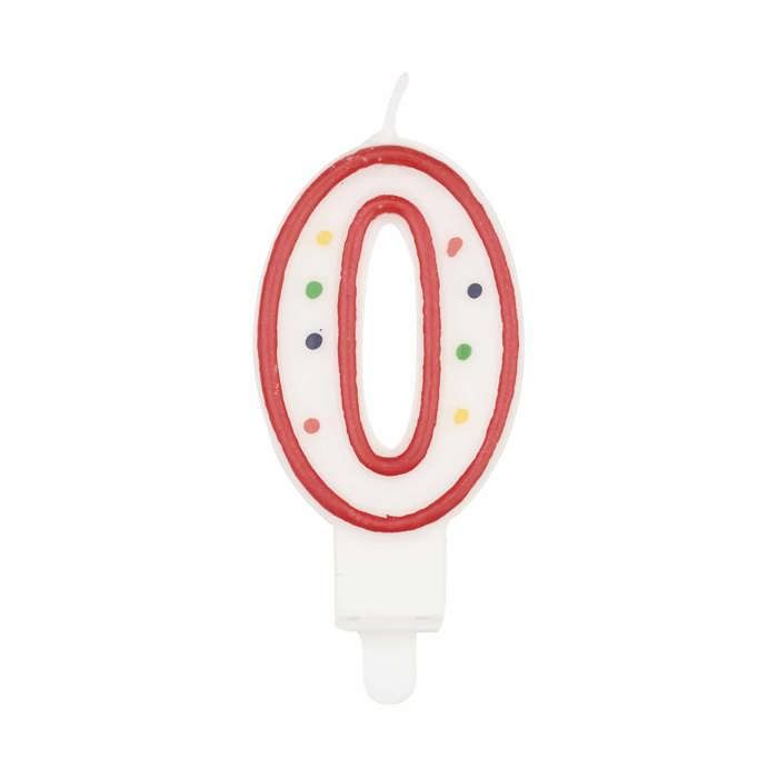 Bougie Anniversaire - Chiffre 0