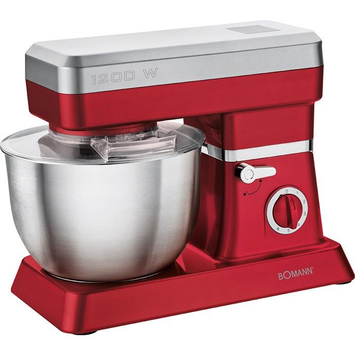 Robot Petrin Multifonction 6.3L 1200W Bomann KM 398 CB Rouge