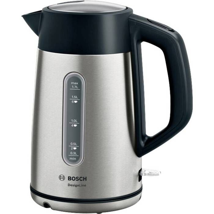 Bouilloire - BOSCH - TWK4P440 - 1,7 L - 2400 W - Noir, Acier inoxydable