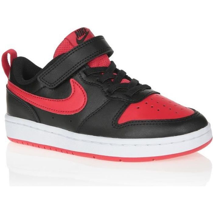 NIKE Baskets Court Borought Low 2 Noir/Rouge Enfant