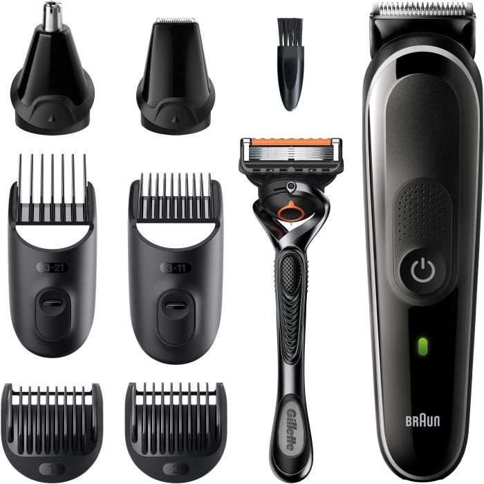 Braun 5 MGK5360, Tondeuse À Barbe 8-En-1 Pour Homme, Tondeuse Pour Visage, Cheveux
