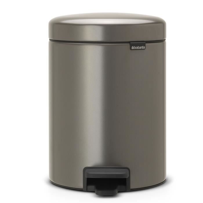 BRABANTIA Poubelle à pédale NewIcon - 5L - Platinum