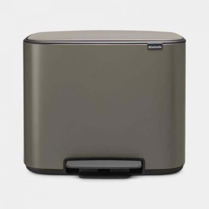 BRABANTIA Poubelle à pédale Bo - 36 L - Platinum