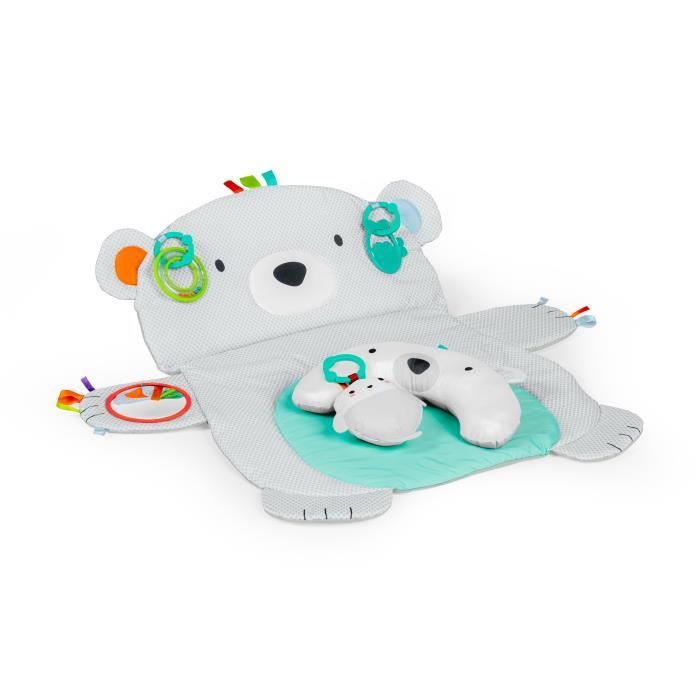 BRIGHT STARTS Tapis d'éveil Ours Polaire Tummy Time Prop & Play™