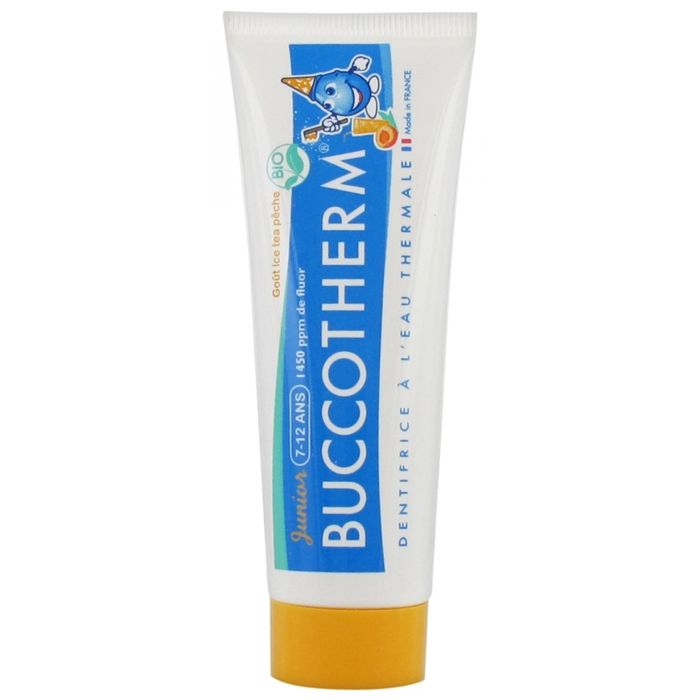 Buccotherm Dentifrice Enfant 7 à 12 ans Bio Goût Ice Tea Pêche 50ml