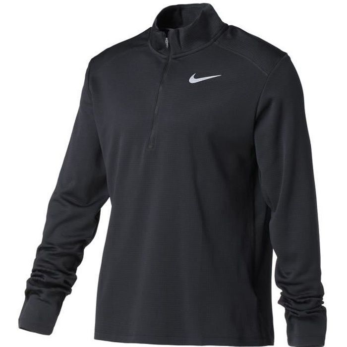 NIKE  T-Shirt de running manches longues  M NK PACER TOP HZ HOMME Noir