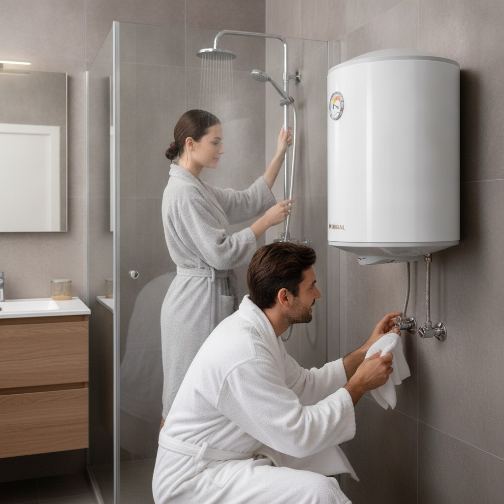 Chauffe-Eau Électrique 80 Litres Vertical 2000 W Thermomètre intégré - Marjane Mall - Image 4