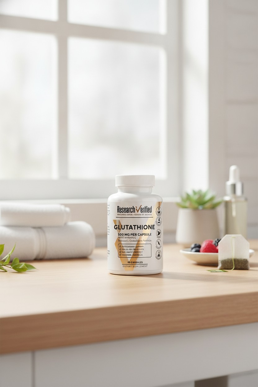 Research Verified Glutathione 500 mg Antioxydant & Beauté de la Peau | 90 Capsules - Marjane Mall - Image 3