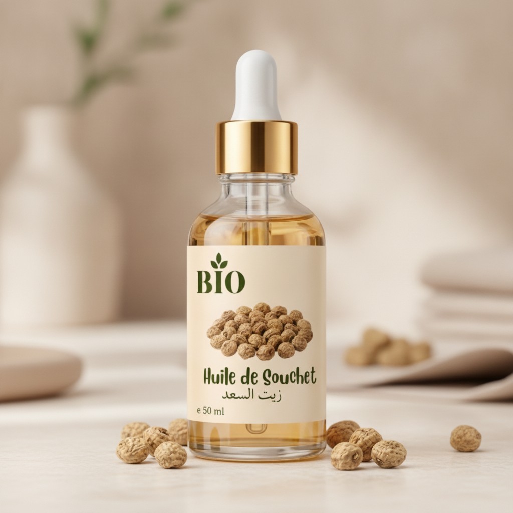 Huile de Souchet 50 ml huile naturelle soin corps visage après épilation - Marjane Mall - Image 2