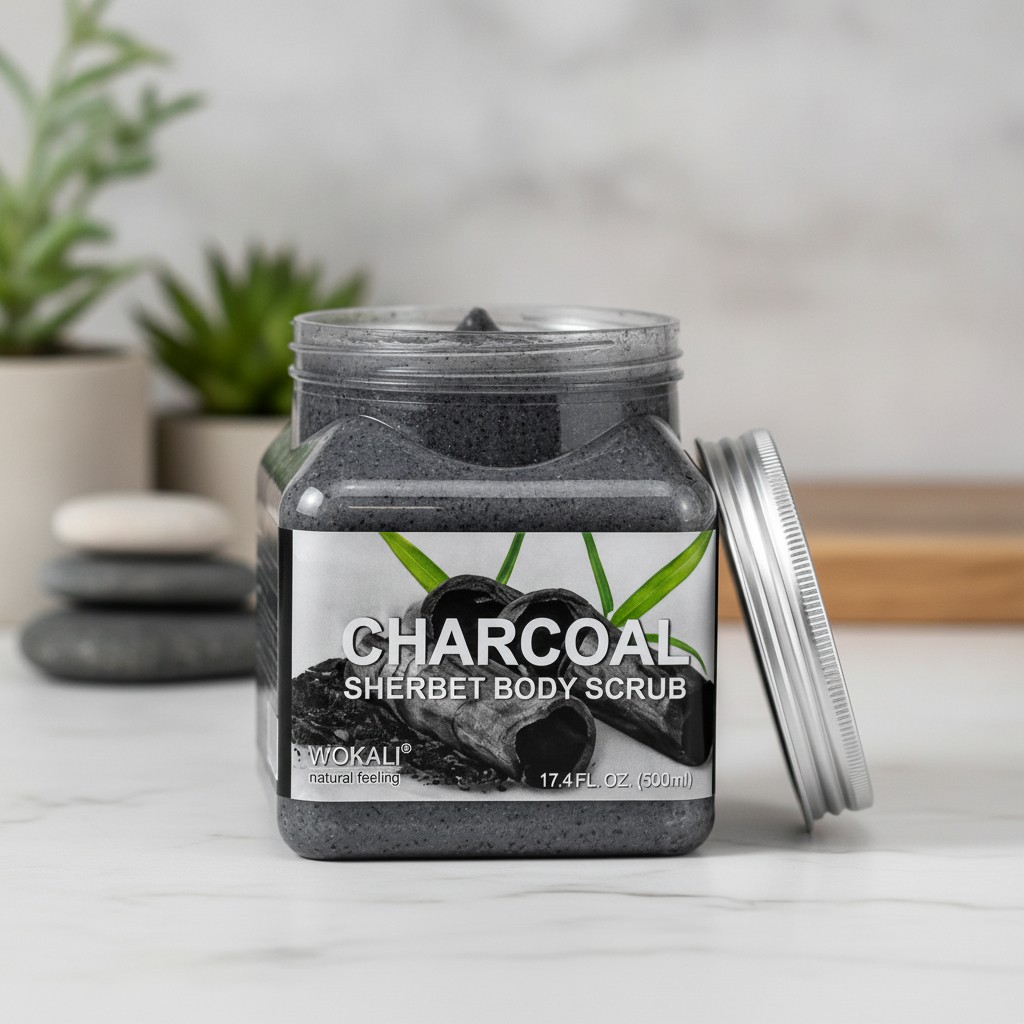 Gommage Naturel Charcoal Sherbet Body Scrub au Charbon Actif – 500ml - Marjane Mall - Image 2