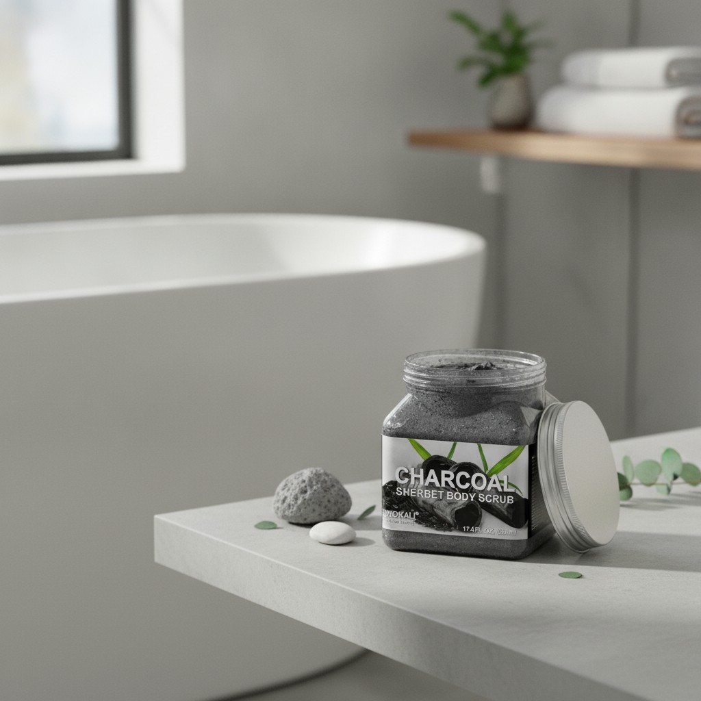 Gommage Naturel Charcoal Sherbet Body Scrub au Charbon Actif – 500ml - Marjane Mall - Image 3