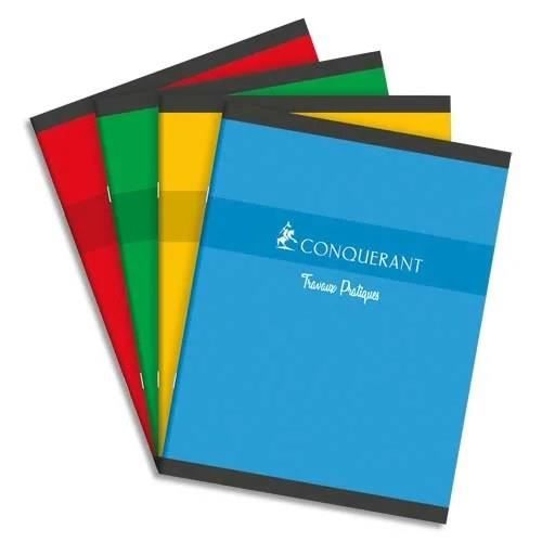 Cahier de travaux pratiques - Conquérant - 17x22 - Grands carreaux - Seyès - 96 pages
