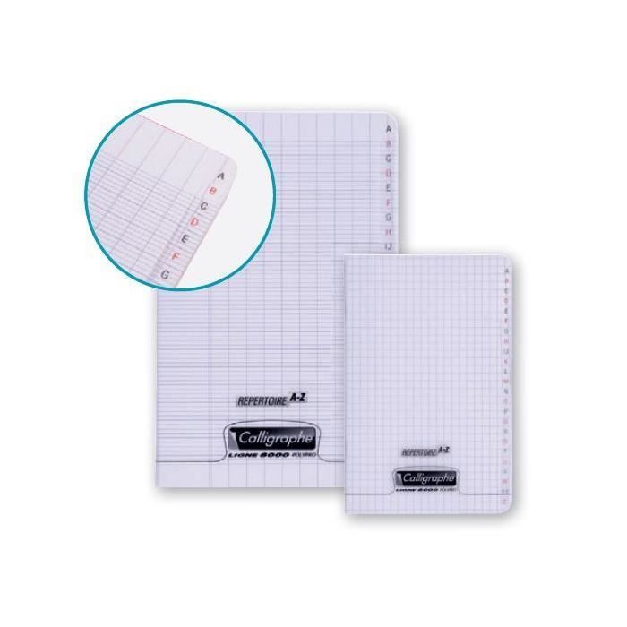 REPERTOIRE Couv Polypro Carnet piqué incolore 11x17cm 96p Q.5x5 90g