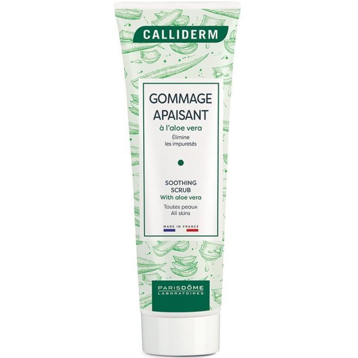 Gommage - CALLIDERM - Aloe vera - Apaisant - Sans parabène - 150 ml - Tous types de peau - Jour et Nuit