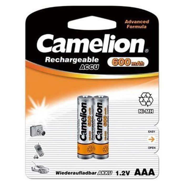 Camelion 17006203 Batterie rechargeable 2 accus R03 / AAA / 600 mAh sous blister