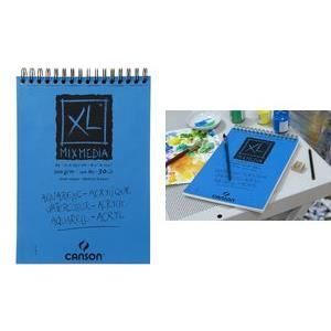 CANSON Album Spirale 30 feuilles XL® Mix Media A4 - 300 g - Blanc