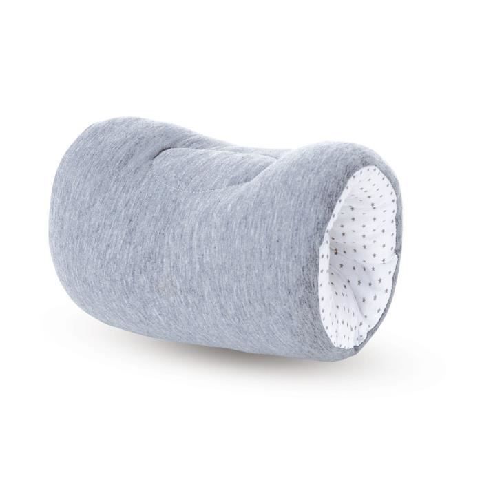 Brassard D'allaitement Jersey - Bouton Pression - Soutient Tête Bébé - Lavable En Machine - 24x15x19cm Gris Chiné/Étoiles