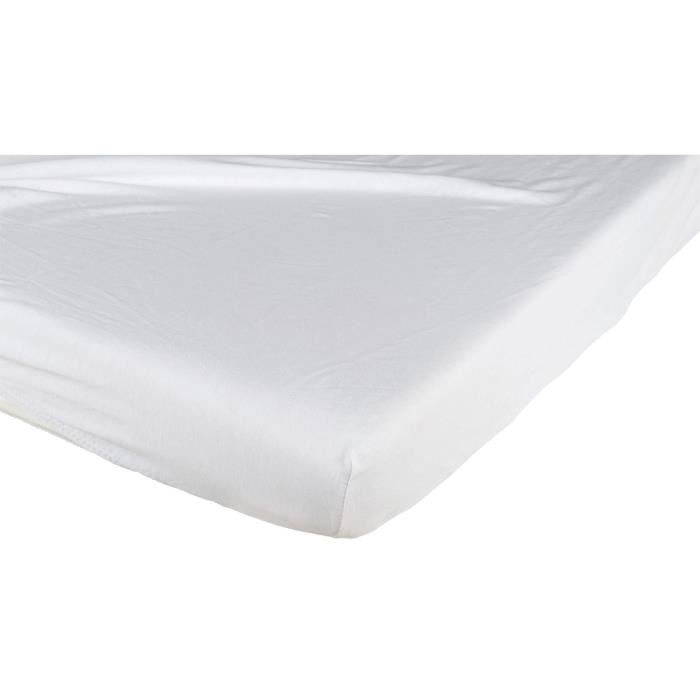 Candide Drap Housse Coton Blanc 70 x 140cm