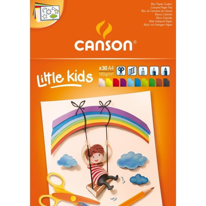 CANSON Bloc 30 Feuilles Création 2 Ans+ A4 120g
