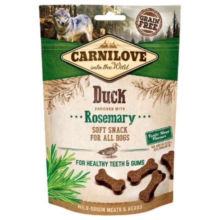 Carnilove - Friandises Semi-humide Canard et Romarin pour Chien - 200g