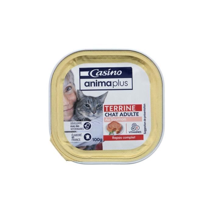 Terrine pour chat adulte au saumon Casino Animaplus - 100g