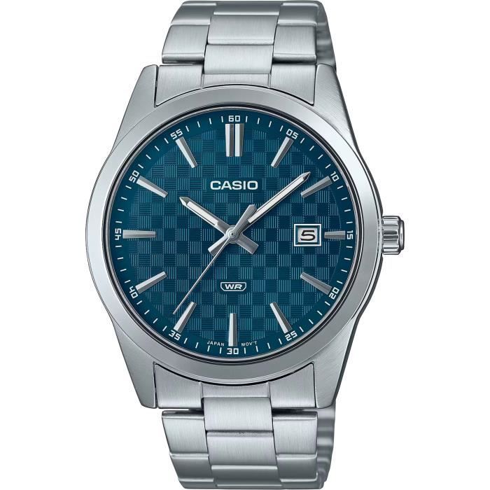 Montre - Casio - MTP-VD03D-2A2 - Quartz - Bleu - Acier inoxydable - 41 mm