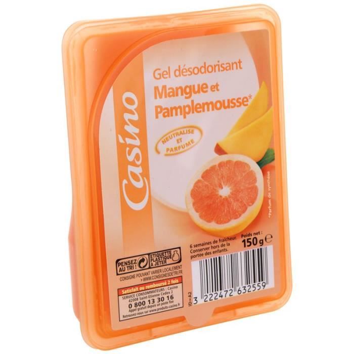 Gel désodorisant 2 en 1 mangue pamplemousse - 150g