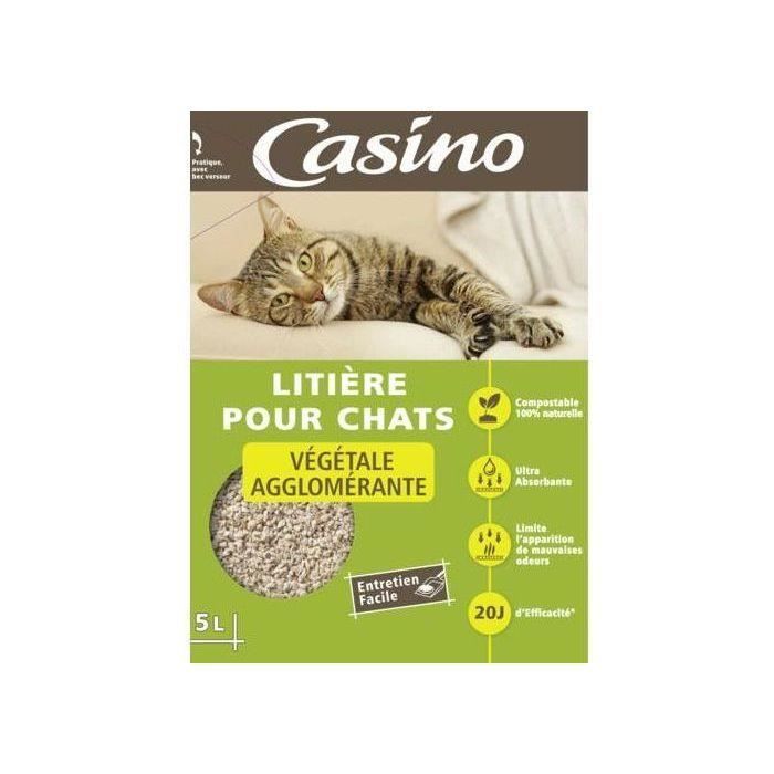 CASINO Litière Agglomérante Végétale 5 L - Pour chat