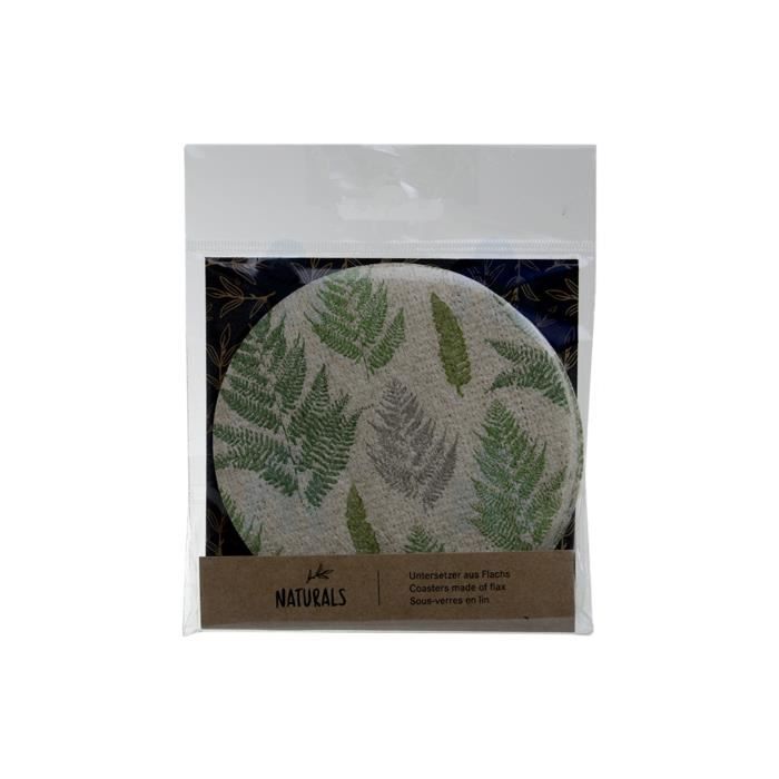 12 Sous verres 10cm Farn   NATURALS