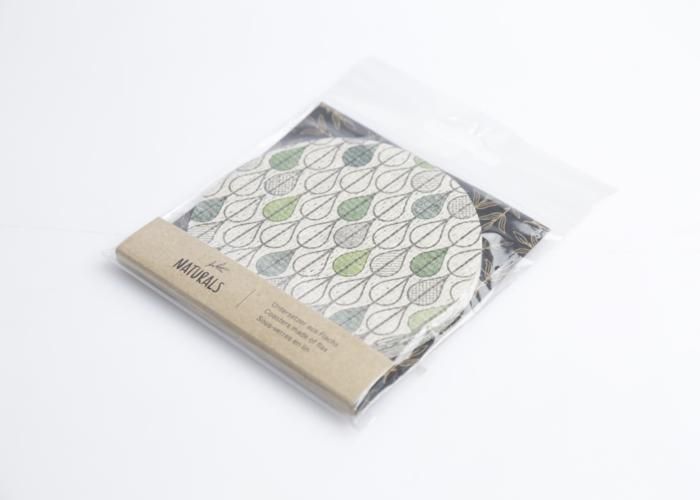 12 sous verres 10cm Gouttes   NATURALS