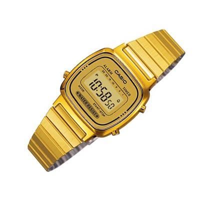 Montre - Casio - LA670WGA-9DF - Chronographe - Acier inoxydable - Étanchéité légère