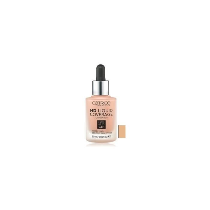 Catrice Base de Maquillaje HD Liquid Coverage 040 Warm Beige 30 ml Segunda Piel.