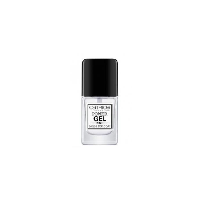 Catrice gel base 2 & 1 base & top coat Utilizada como base, consigue que las irregularidades de la uñas desaparezcan y funciona com