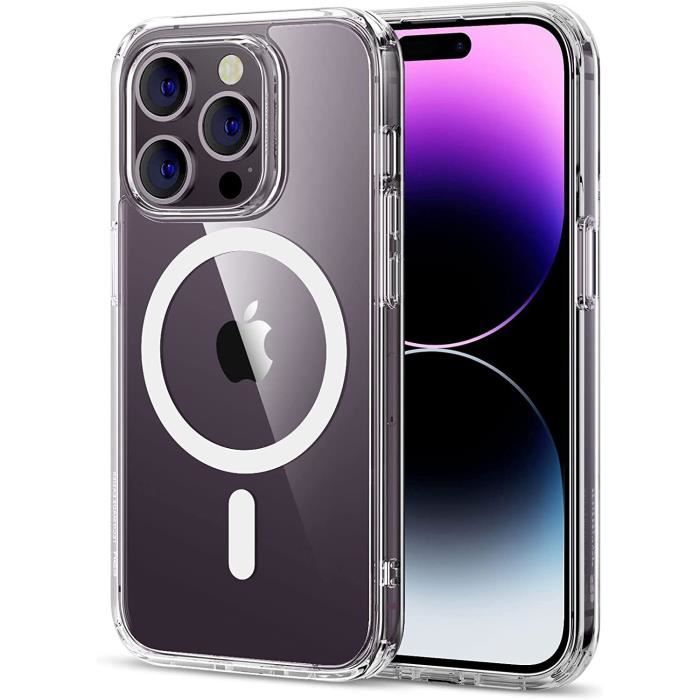 Coque iPhone 14 Pro Max, Magnétique Crystal Clear Transparente compatible avec MagSafe