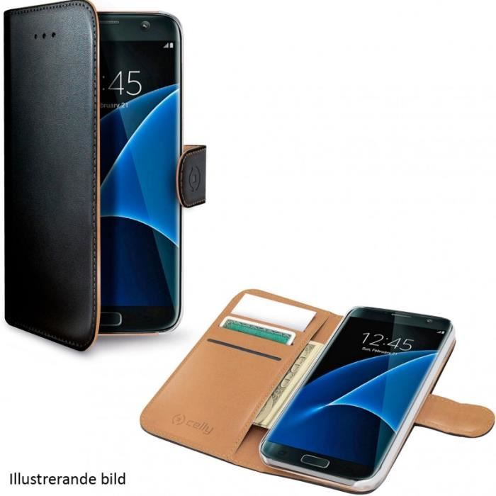 Wallet Celly affaire Galaxy S8 bord blanc