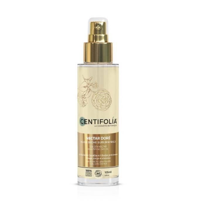 Centifolia Nectar Doré Huile Sèche Sublimatrice Spray Bio 105ml