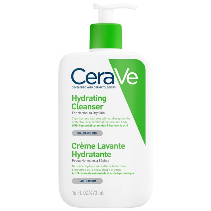 CeraVe Crème Lavante Hydratante – Visage & Corps – Peaux Normales à Sèches – 473 ml