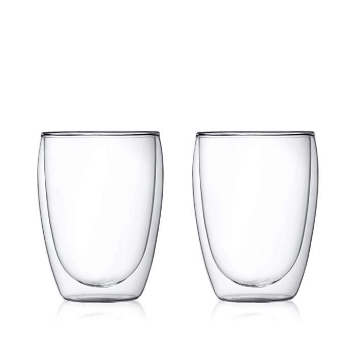Coffret de 2 Tasse à café- 35 cl /Expresso /Espresso en Verre , Tasses à café Double paroi, Tasse Expresso Originale.