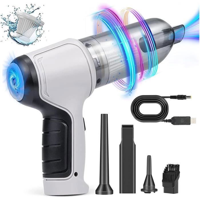 Mini Aspirateur Voiture, Gonflez Et Aspirez Rapidement Vacuum Cleaner Léger Et Portatif Dynavac Aspirateur, Peut Nettoyer Le[x2356]