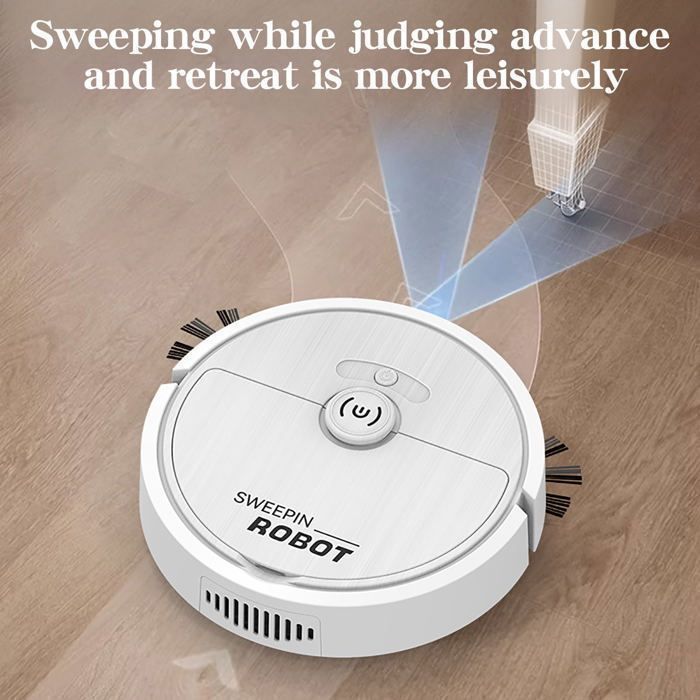 Aspirateur Robot Intelligent, Robot Nettoyeur 2 En 1, Robot Nettoyeur À Faible Bruit, Robot Nettoyeur Pour Sols Durs Et Tapi[u783]
