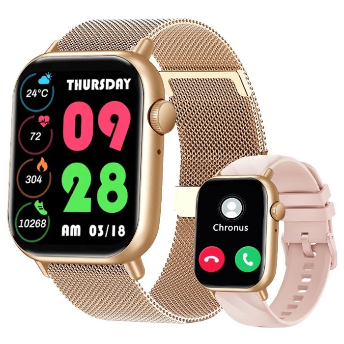 Montre Connectée Femme Homme Chronus 1.91" Smart Watch Sport Fitness GPS IP67 Etanche Compatible Android iOS