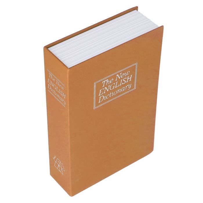 YEN- Coffre-fort pour livres - Diversion Book Safe Imitation Books Réaliste en acier inoxydable (Café)