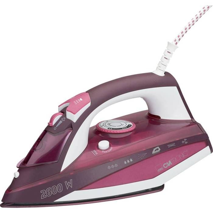 Fer à  repasser à  vapeur Clatronic DB 3705 2600 W blanc-rouge
