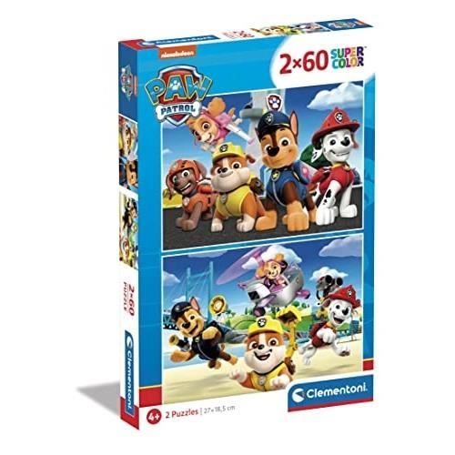 Puzzle - CLEMENTONI - Supercolor - 2x60 pièces - Enfants 4 ans - Motif Aléatoire