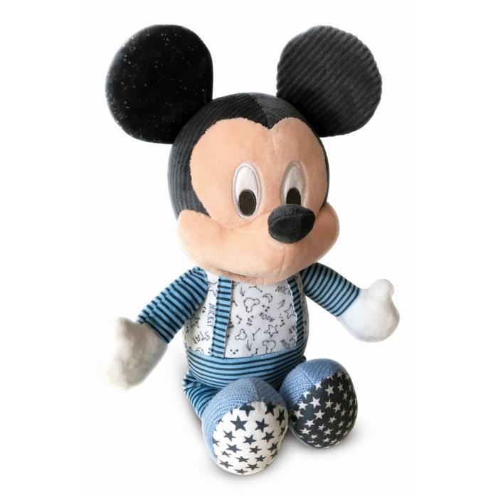 Peluche Veilleuse Mickey - Clementoni - Interactive et Apaisante - Pour Bébé dès la Naissance