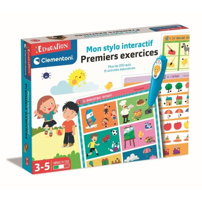 Éducation Clementoni - Mon stylo interactif - Premiers exercices