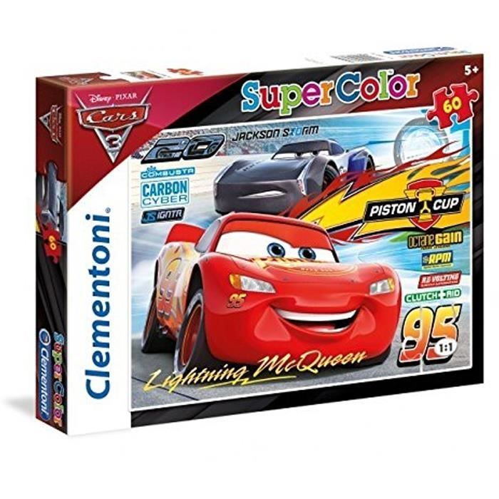 Puzzle Cars 3 - Clementoni - 60 pièces - Pour enfants de 3 ans et plus